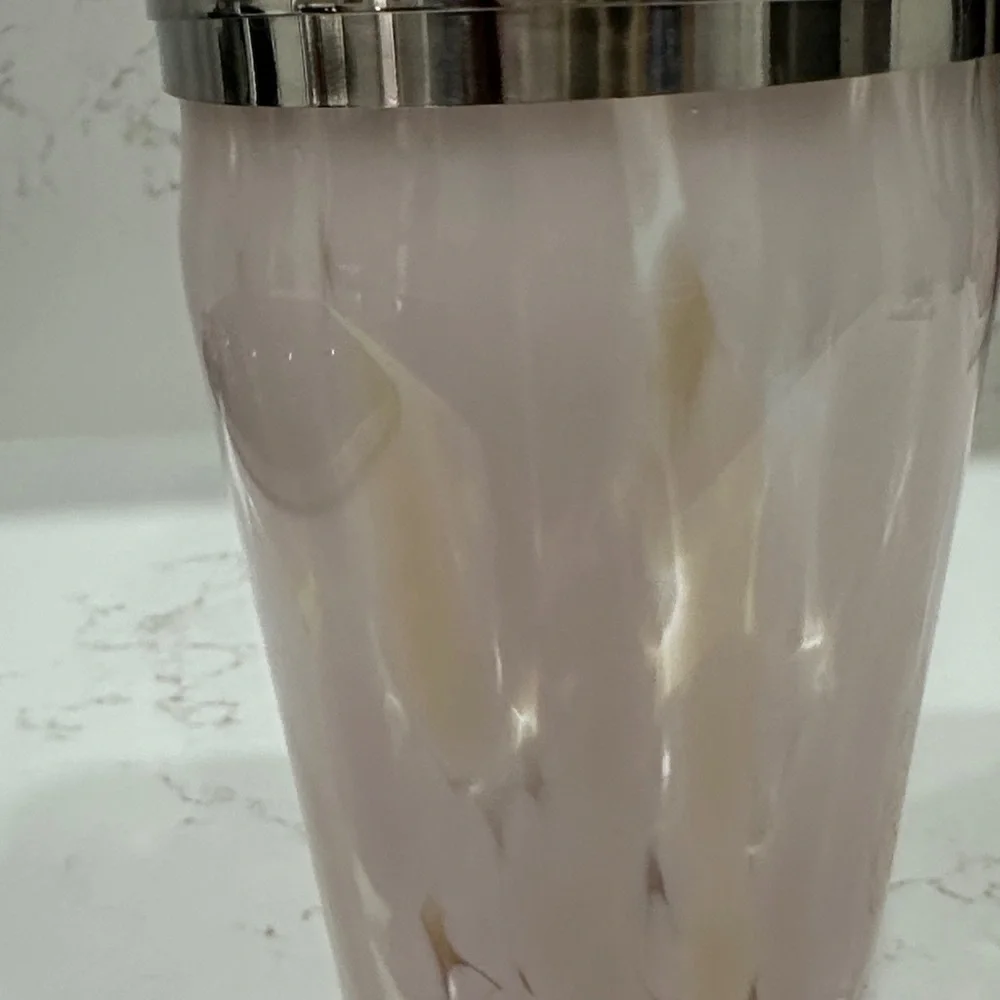 Glass Cocktail shaker Clear and Pink